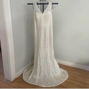 Adrianna Papell White Lace Dress